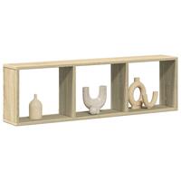 Vægskab 100x16x30 cm konstrueret træ sonoma-eg