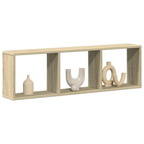 Vægskab 100x16x30 cm konstrueret træ sonoma-eg