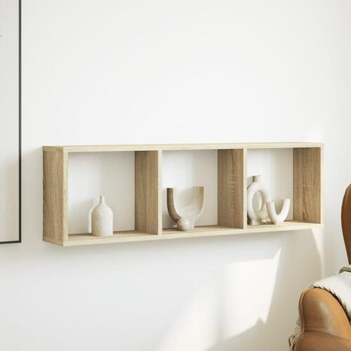 Vægskab 100x16x30 cm konstrueret træ sonoma-eg