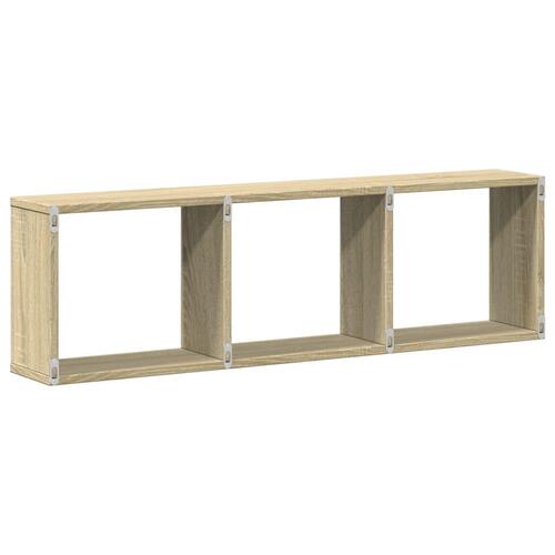 Vægskab 100x16x30 cm konstrueret træ sonoma-eg