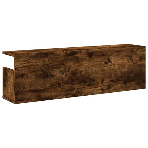 Vægskab 100x20x30 cm konstrueret træ røget egetræsfarve