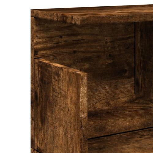 Vægskab 100x20x30 cm konstrueret træ røget egetræsfarve