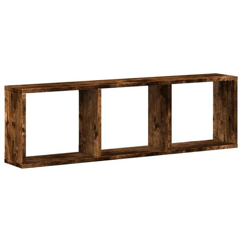 Vægskab 100x16x30 cm konstrueret træ røget egetræsfarve