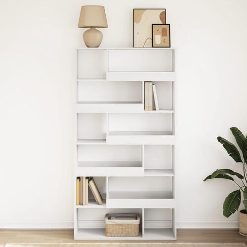Bogreol 100x33x187,5 cm konstrueret træ hvid