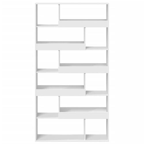 Bogreol 100x33x187,5 cm konstrueret træ hvid