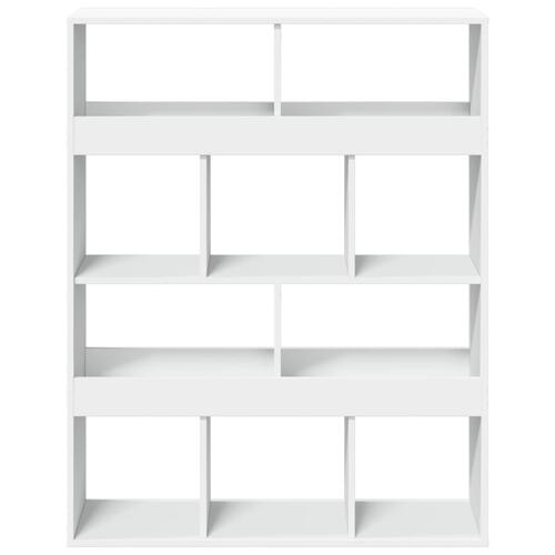 Bogreol 100x33x125,5 cm konstrueret træ hvid
