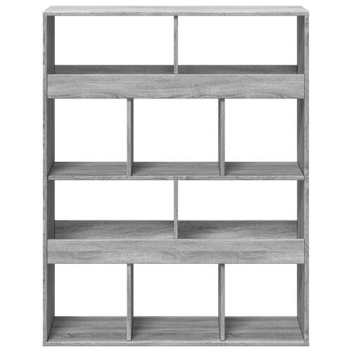 Bogreol 100x33x125,5 cm konstrueret træ grå sonoma-eg