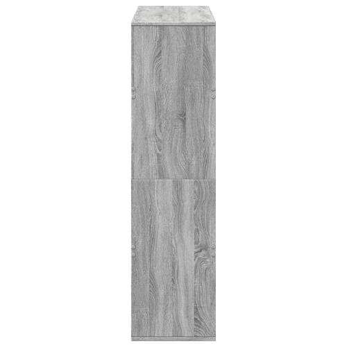 Bogreol 100x33x125,5 cm konstrueret træ grå sonoma-eg