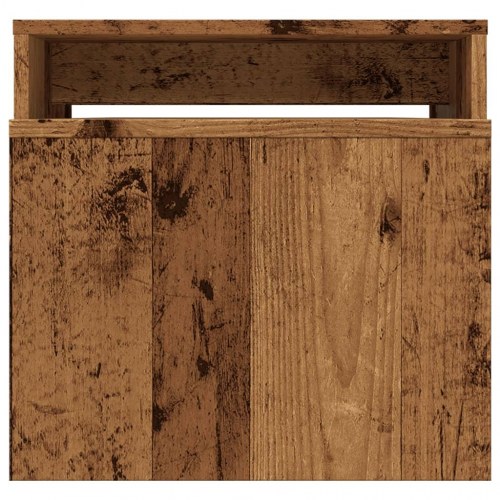 Sofabord med indskudsborde 100×48×40 cm - konstrueret træ, antikt træ