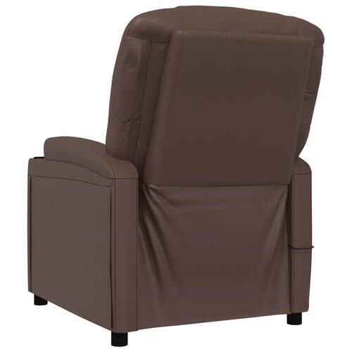 Massagestol kunstlæder brun