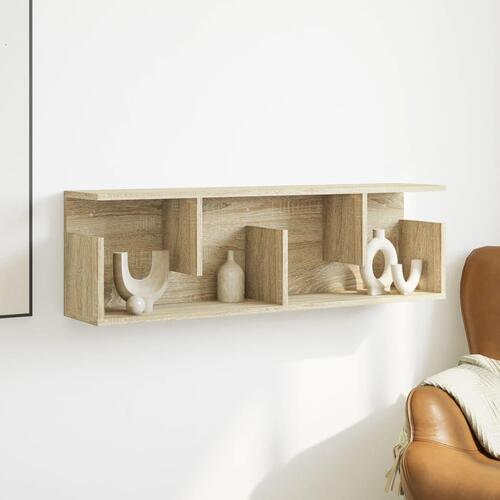 Vægskab 100x20x30 cm konstrueret træ sonoma-eg