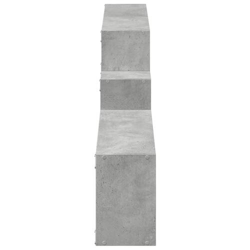Vægskab 158x18x53 cm konstrueret træ betongrå