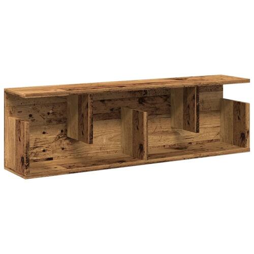Vægskab 100x20x30 cm konstrueret træ antikt træ