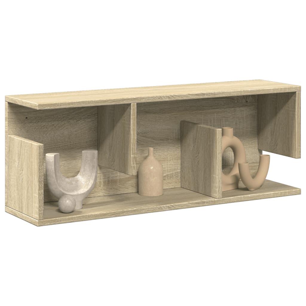 Vægskab 80x20x30 cm konstrueret træ sonoma-eg