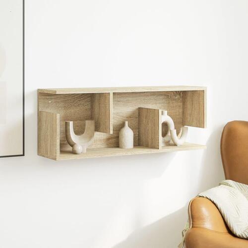 Vægskab 80x20x30 cm konstrueret træ sonoma-eg
