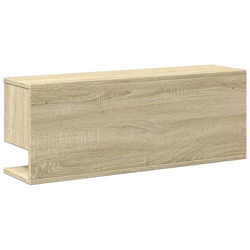 Vægskab 80x20x30 cm konstrueret træ sonoma-eg