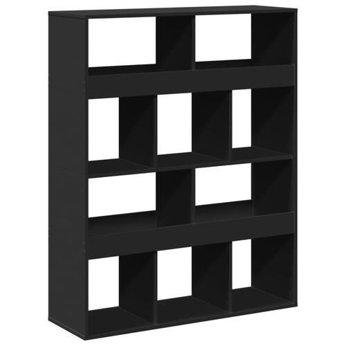 Bogreol 100x33x125,5 cm konstrueret træ sort