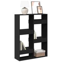 Bogreol 100x33x135 cm konstrueret træ sort