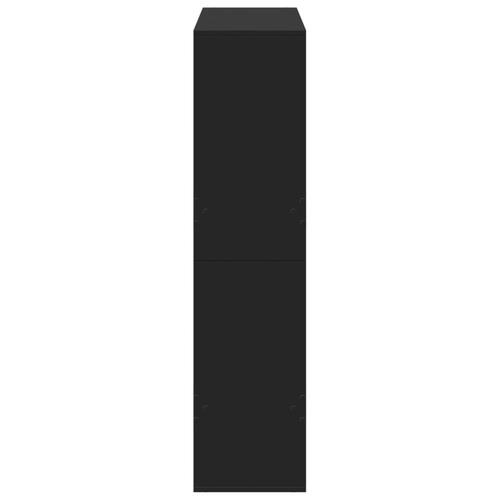Bogreol 100x33x135 cm konstrueret træ sort