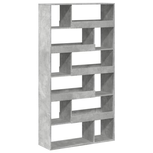 Bogreol 100x33x187,5 cm konstrueret træ betongrå