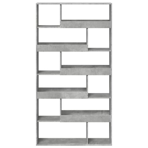Bogreol 100x33x187,5 cm konstrueret træ betongrå