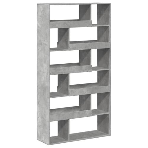Bogreol 100x33x187,5 cm konstrueret træ betongrå