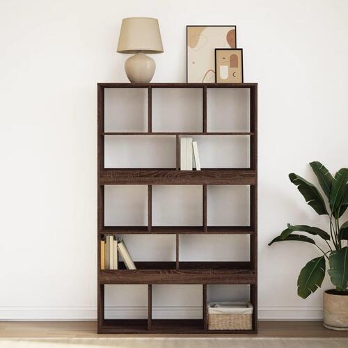 Bogreol 100x33x156,5 cm konstrueret træ brun egetræsfarve