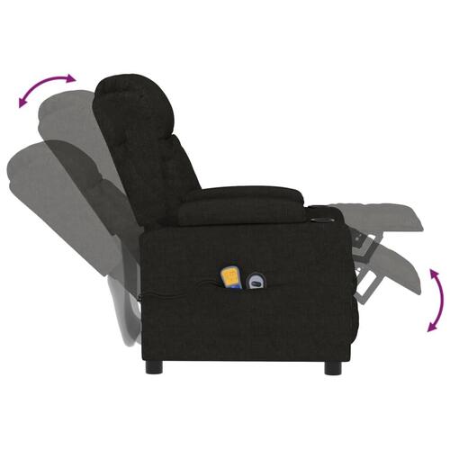 Eldrevet massagestol stof sort
