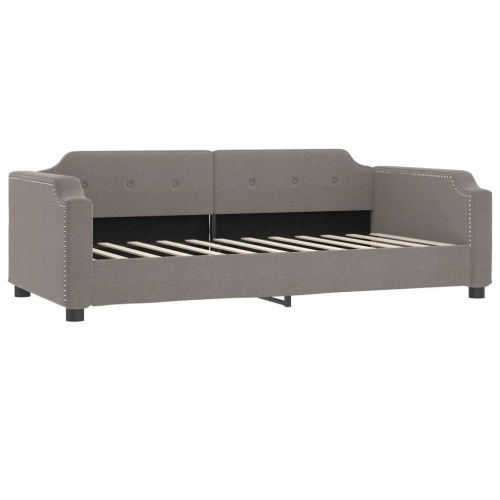 Daybed med udtræk 80×200 cm i stof - gråbrun