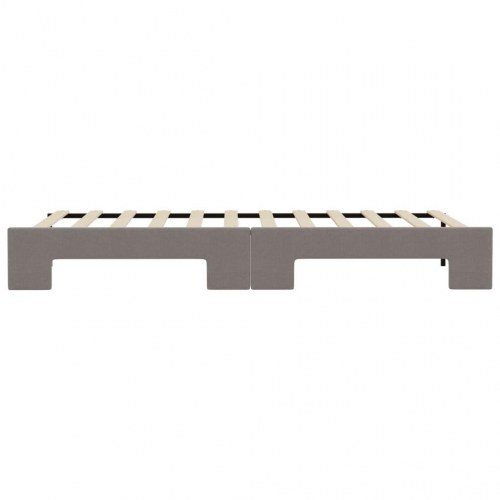 Daybed med udtræk 80×200 cm i stof - gråbrun