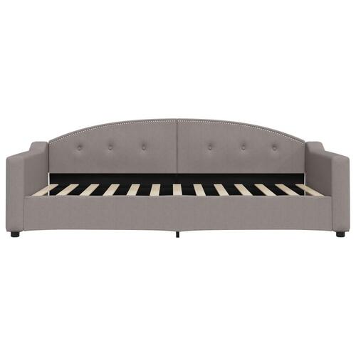 Daybed med udtræk og skuffer 100x200 cm stof gråbrun