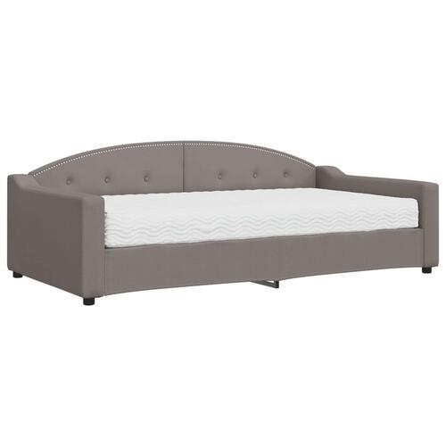 Daybed med madras 100x200 cm stof gråbrun