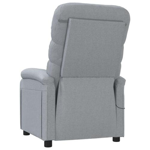 Massagestol stof lysegrå