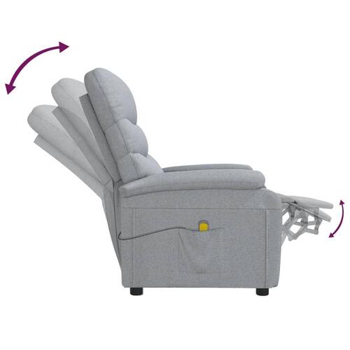 Massagestol stof lysegrå