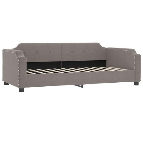 Daybed med madras 100x200 cm stof gråbrun