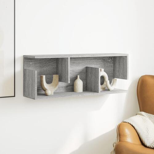 Vægskab 80x20x30 cm konstrueret træ grå sonoma-eg