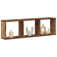 Vægskab 100x16x30 cm konstrueret træ antikt træ