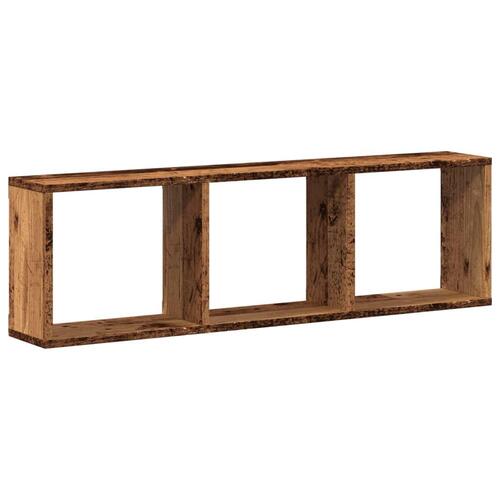 Vægskab 100x16x30 cm konstrueret træ antikt træ