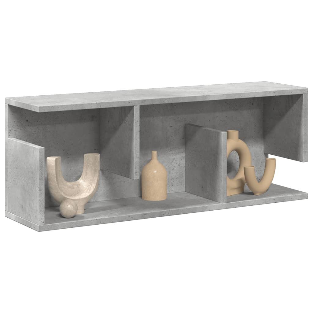 Vægskab 80x20x30 cm konstrueret træ betongrå
