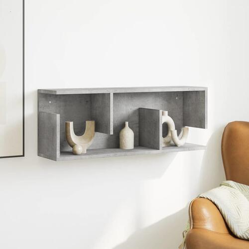 Vægskab 80x20x30 cm konstrueret træ betongrå