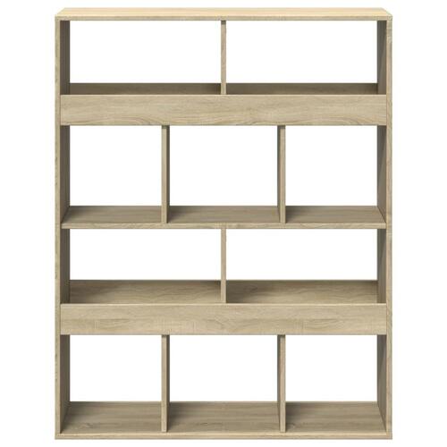 Bogreol 100x33x125,5 cm konstrueret træ sonoma-eg