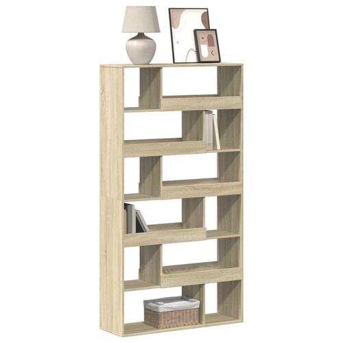 Bogreol 100x33x187,5 cm konstrueret træ sonoma-eg