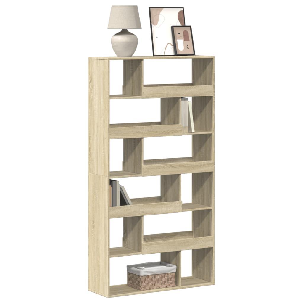 Bogreol 100x33x187,5 cm konstrueret træ sonoma-eg