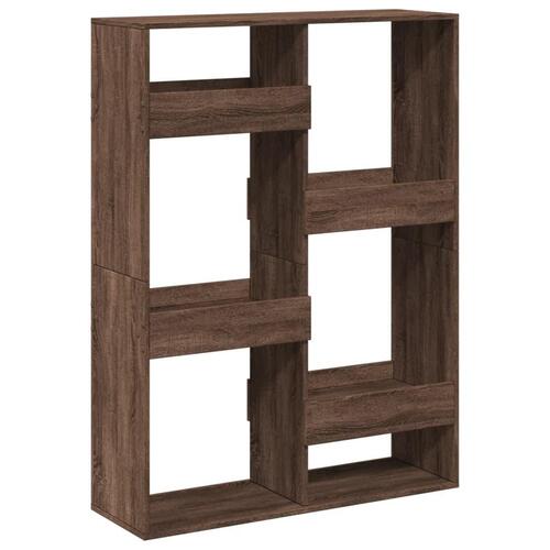 Bogreol 100x33x135 cm konstrueret træ brun egetræsfarve