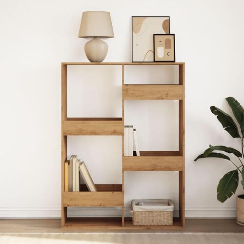 Bogreol 100x33x135 cm konstrueret træ kunsteg