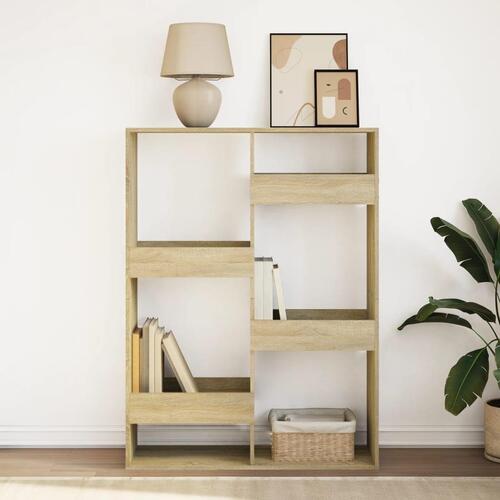 Bogreol 100x33x135 cm konstrueret træ sonoma-eg