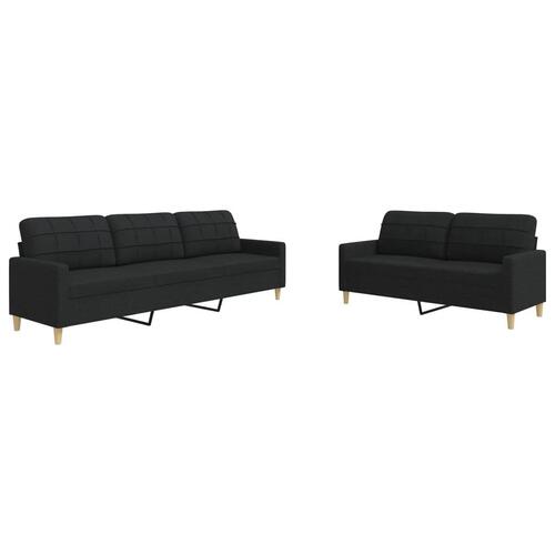2 personers sofa stof sort