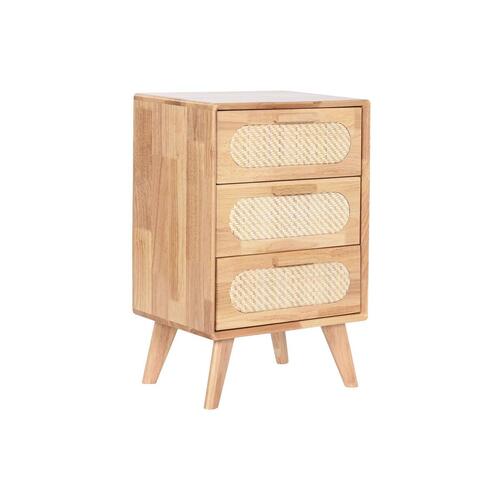 Kommode Home ESPRIT Natur Metal Gummitræ 40 x 30 x 63 cm