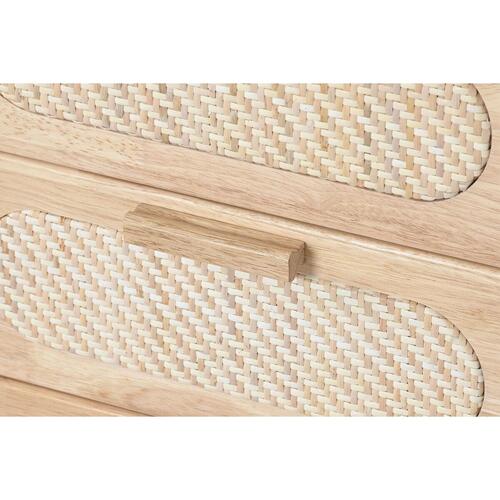 Kommode Home ESPRIT Natur Metal Gummitræ 40 x 30 x 63 cm