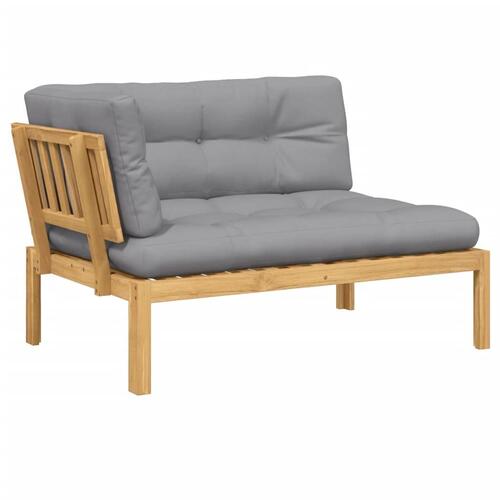 Hjørnemodul til pallesofa med hynder massivt akacietræ